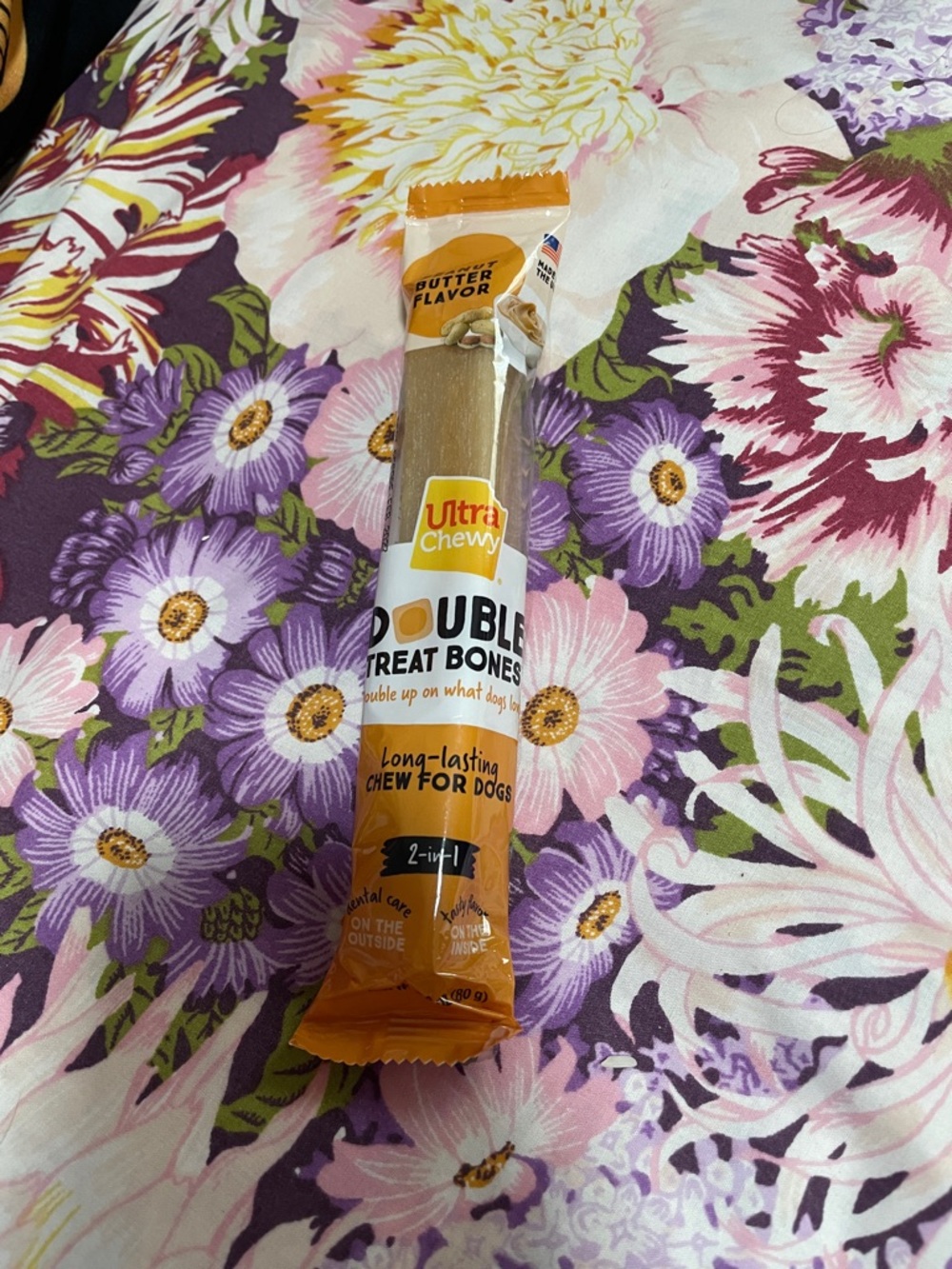 Double Treat Bones - peanut Butter Flavor Long-Lasting Chew